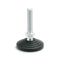 GN 344 Levelling Feet Threaded Stud Steel Zinc-Plated Foot Plastic